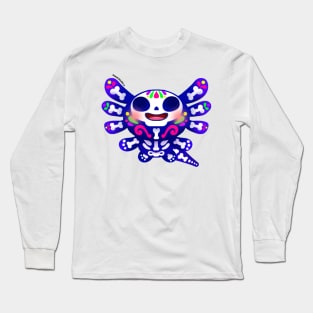 Oli skull dia de muertos by Patoli Studio Long Sleeve T-Shirt